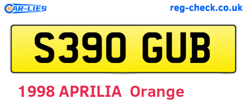 S390GUB are the vehicle registration plates.