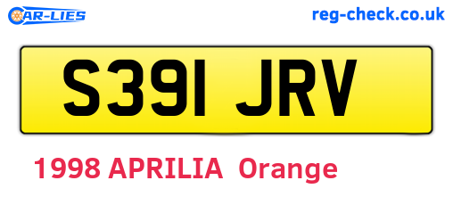 S391JRV are the vehicle registration plates.