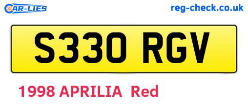 S330RGV are the vehicle registration plates.