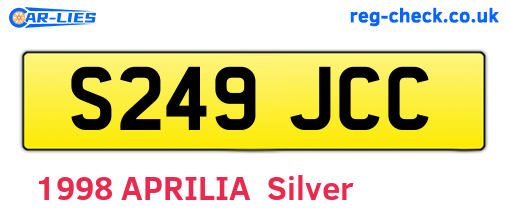 S249JCC are the vehicle registration plates.
