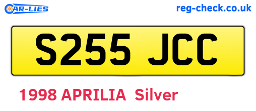 S255JCC are the vehicle registration plates.