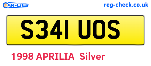 S341UOS are the vehicle registration plates.