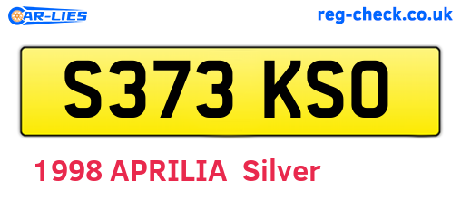 S373KSO are the vehicle registration plates.