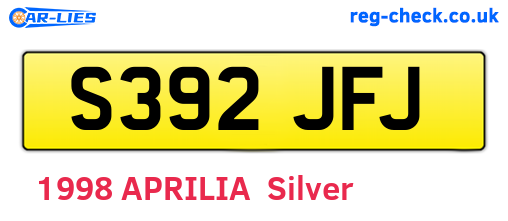 S392JFJ are the vehicle registration plates.