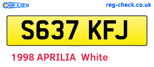 S637KFJ are the vehicle registration plates.