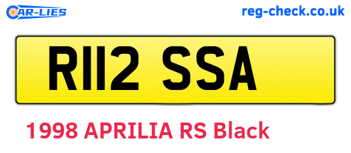 R112SSA are the vehicle registration plates.