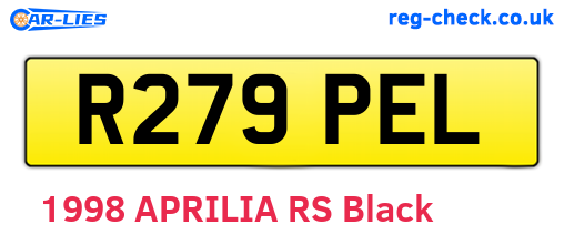 R279PEL are the vehicle registration plates.