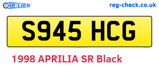 S945HCG are the vehicle registration plates.