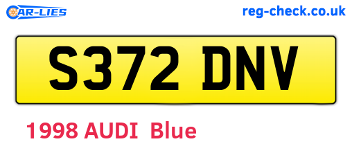 S372DNV are the vehicle registration plates.