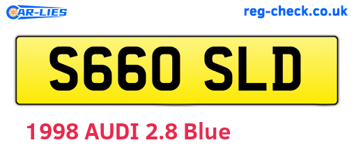 S660SLD are the vehicle registration plates.