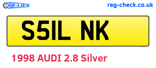 S51LNK are the vehicle registration plates.