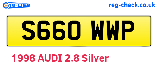 S660WWP are the vehicle registration plates.