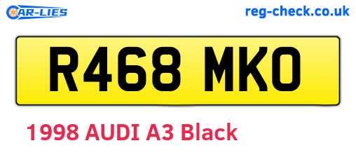 R468MKO are the vehicle registration plates.