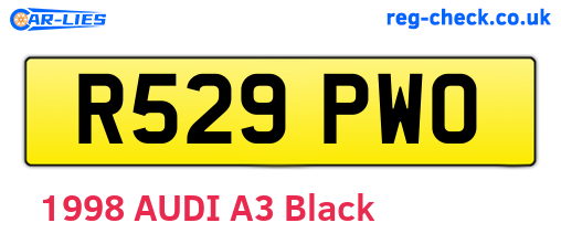 R529PWO are the vehicle registration plates.