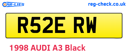 R52ERW are the vehicle registration plates.
