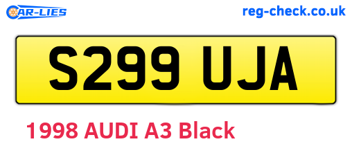 S299UJA are the vehicle registration plates.