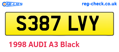 S387LVY are the vehicle registration plates.