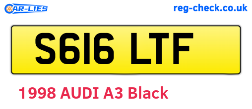 S616LTF are the vehicle registration plates.