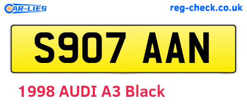 S907AAN are the vehicle registration plates.