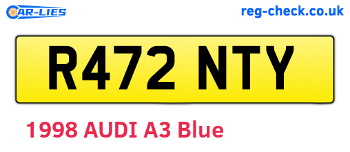 R472NTY are the vehicle registration plates.