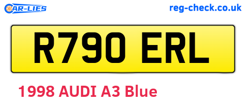 R790ERL are the vehicle registration plates.