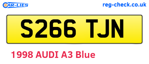S266TJN are the vehicle registration plates.