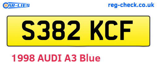 S382KCF are the vehicle registration plates.