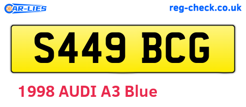 S449BCG are the vehicle registration plates.