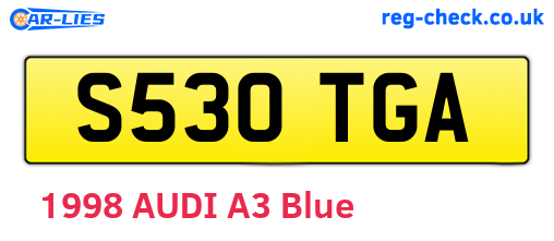 S530TGA are the vehicle registration plates.