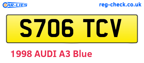 S706TCV are the vehicle registration plates.