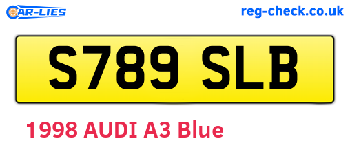 S789SLB are the vehicle registration plates.