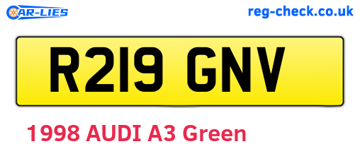 R219GNV are the vehicle registration plates.