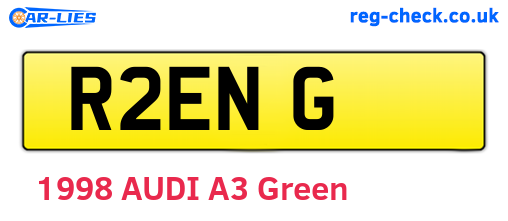 R2ENG are the vehicle registration plates.
