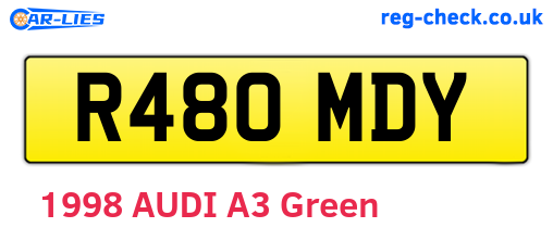 R480MDY are the vehicle registration plates.