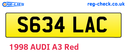 S634LAC are the vehicle registration plates.