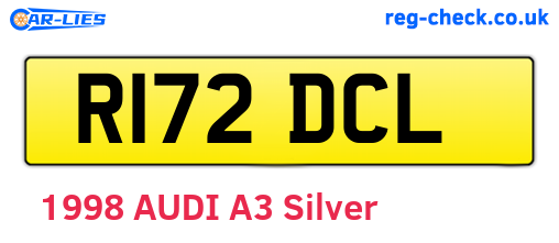R172DCL are the vehicle registration plates.