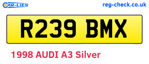 R239BMX are the vehicle registration plates.