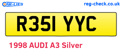 R351YYC are the vehicle registration plates.