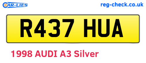 R437HUA are the vehicle registration plates.
