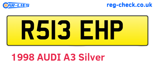 R513EHP are the vehicle registration plates.