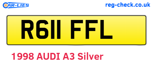 R611FFL are the vehicle registration plates.