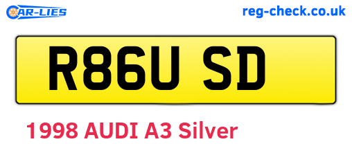 R86USD are the vehicle registration plates.