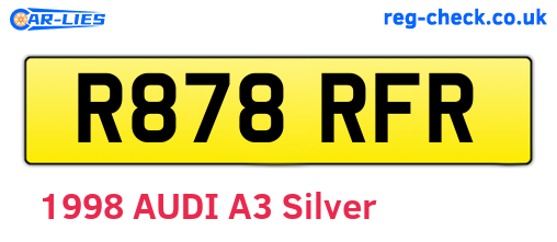 R878RFR are the vehicle registration plates.