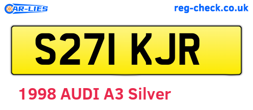S271KJR are the vehicle registration plates.
