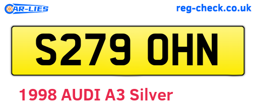 S279OHN are the vehicle registration plates.