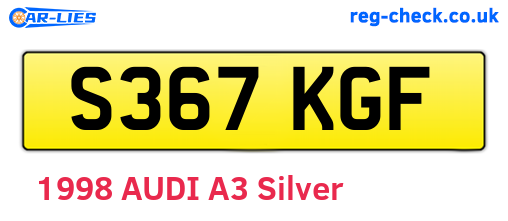 S367KGF are the vehicle registration plates.