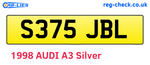 S375JBL are the vehicle registration plates.