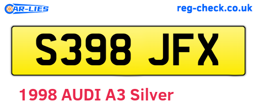 S398JFX are the vehicle registration plates.