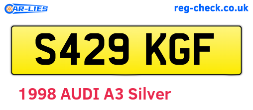 S429KGF are the vehicle registration plates.