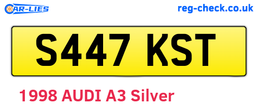 S447KST are the vehicle registration plates.